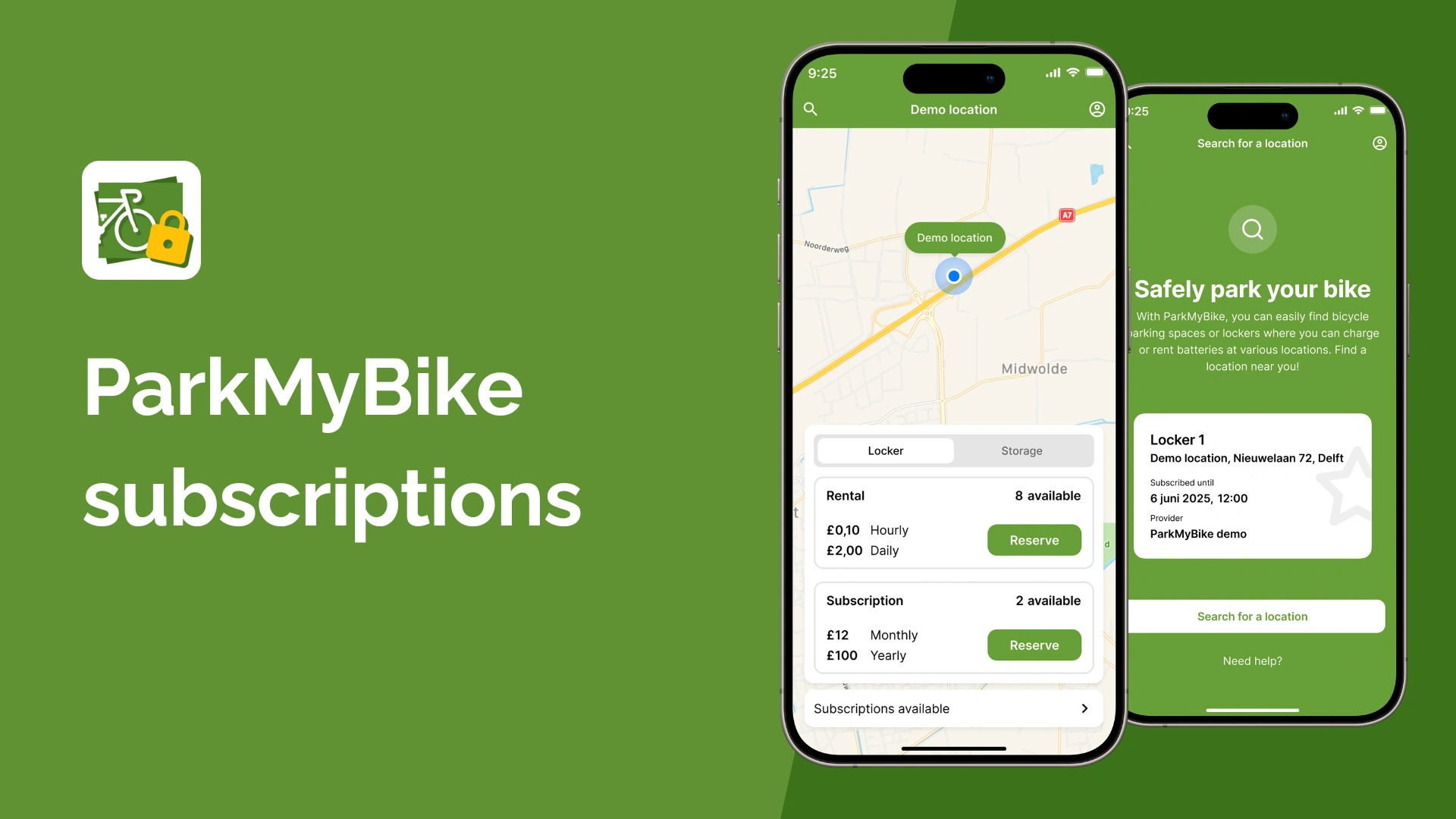 ParkMyBike Subscriptions