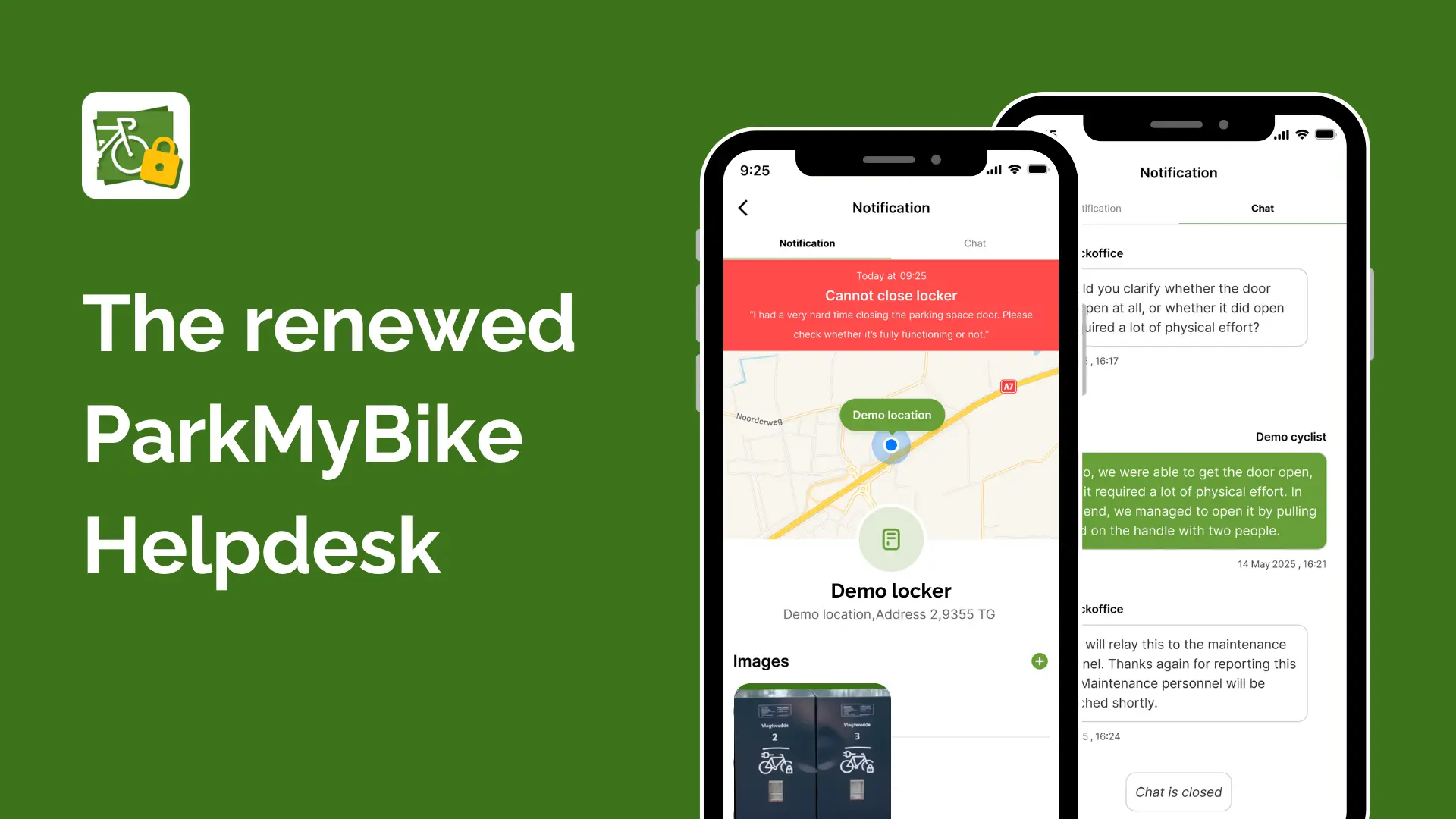 The renewed ParkMyBike helpdesk