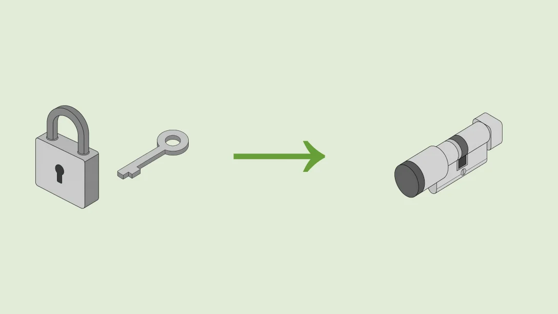 Illustration for step 2: Choose lock and hardware module