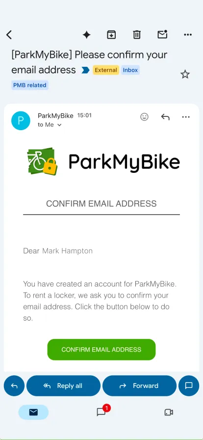 Confirm your email address