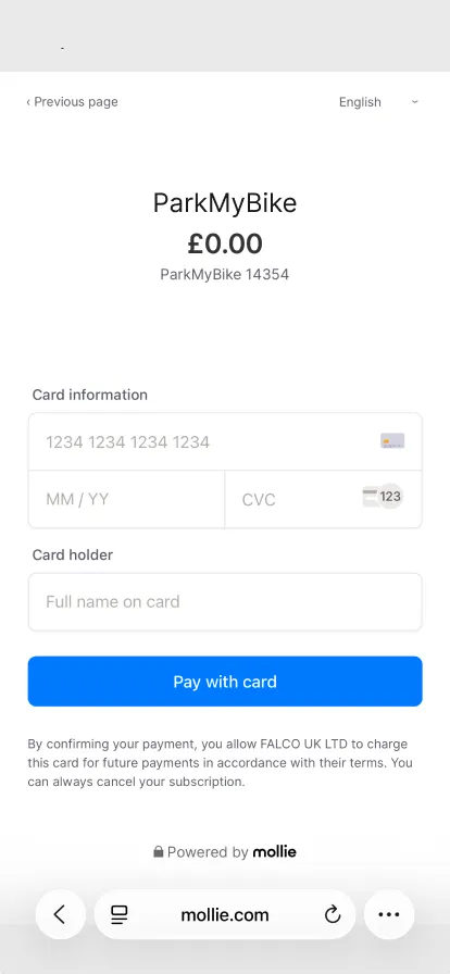 Choose a payment method