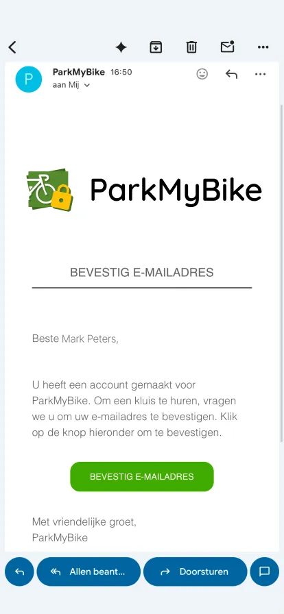 Bevestig je e-mailadres