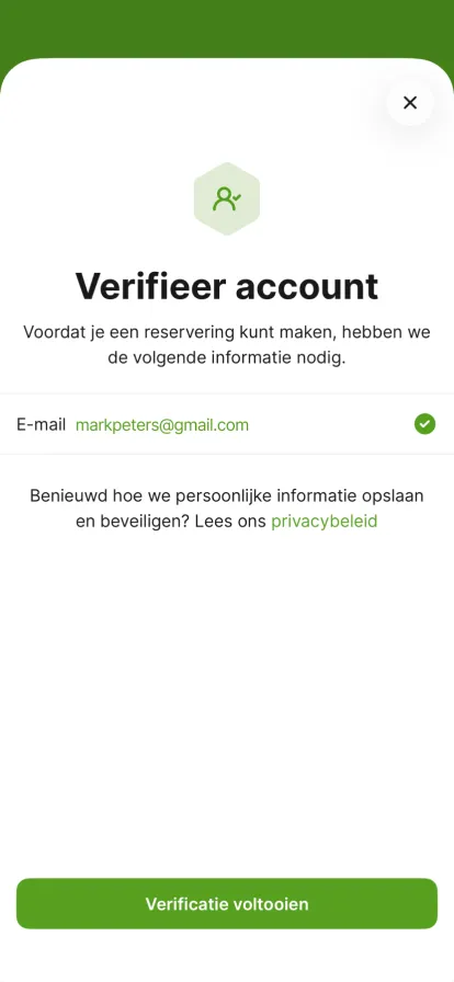 Rond de verificatie af