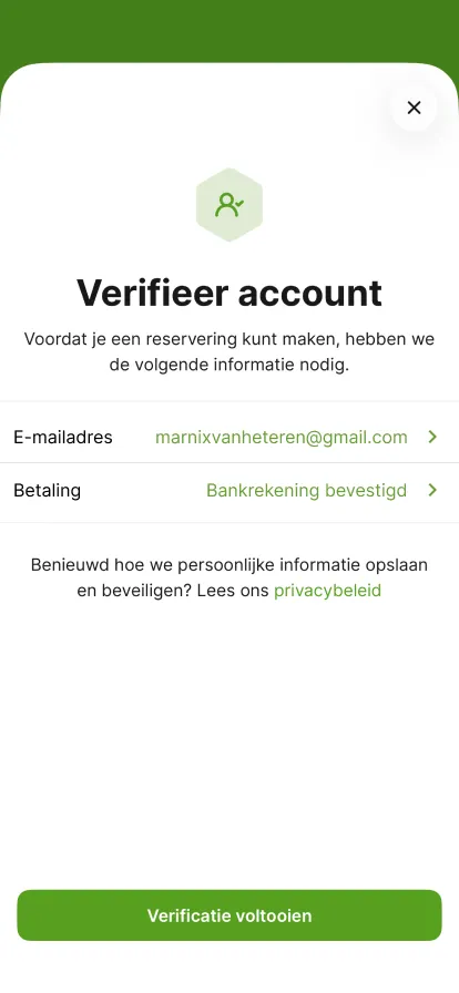 Verificatie voltooien
