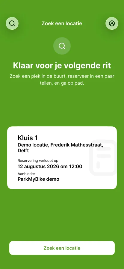 Je kluis is gereserveerd