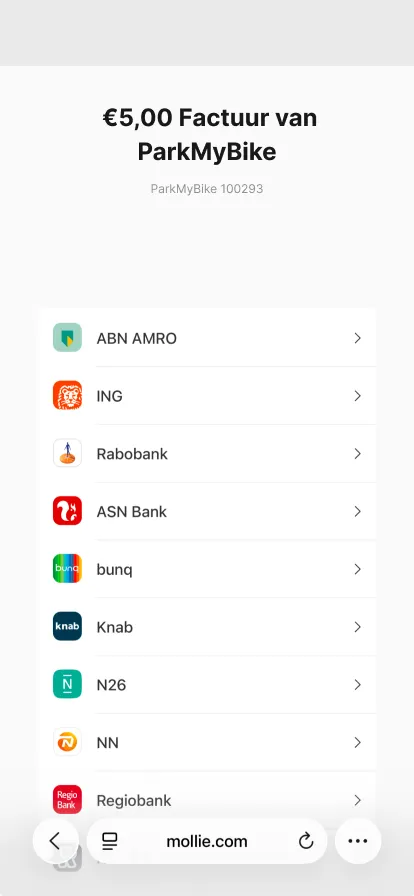 Kies je bank