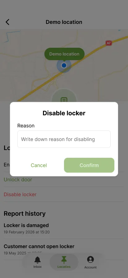 Enter a reason