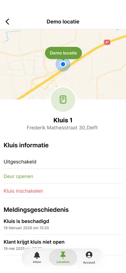 Schakel de kluis in