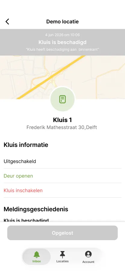De melding is afgehandeld