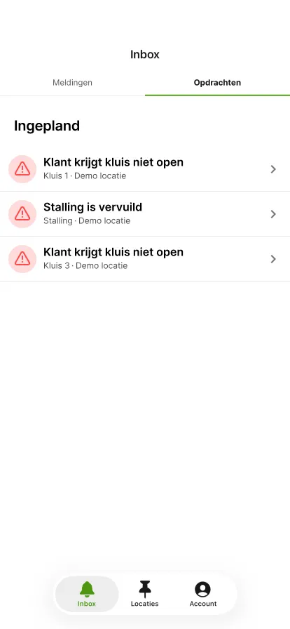Kies een opdracht