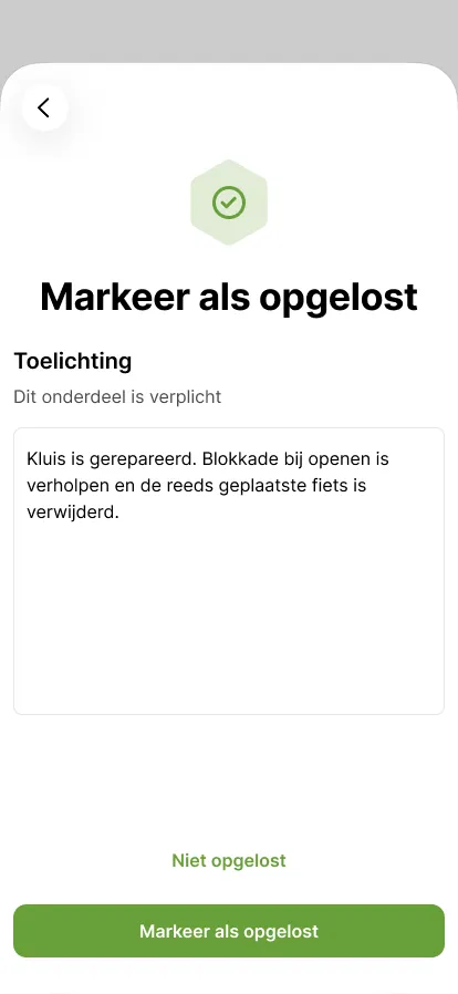 Sluit de opdracht af